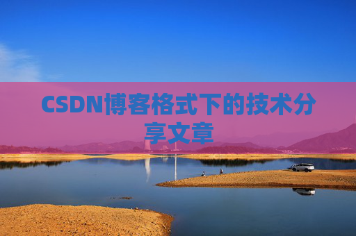 CSDN博客格式下的技术分享文章